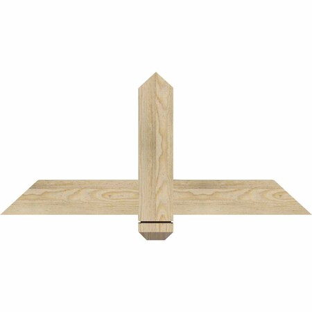 Ekena Millwork Eugene Rough Sawn Timber Gable Bracket, Douglas Fir, 36"W x 16"H x 2"D x 4"F, 11/12 Pitch GBW036X16X0204EUG00RDF